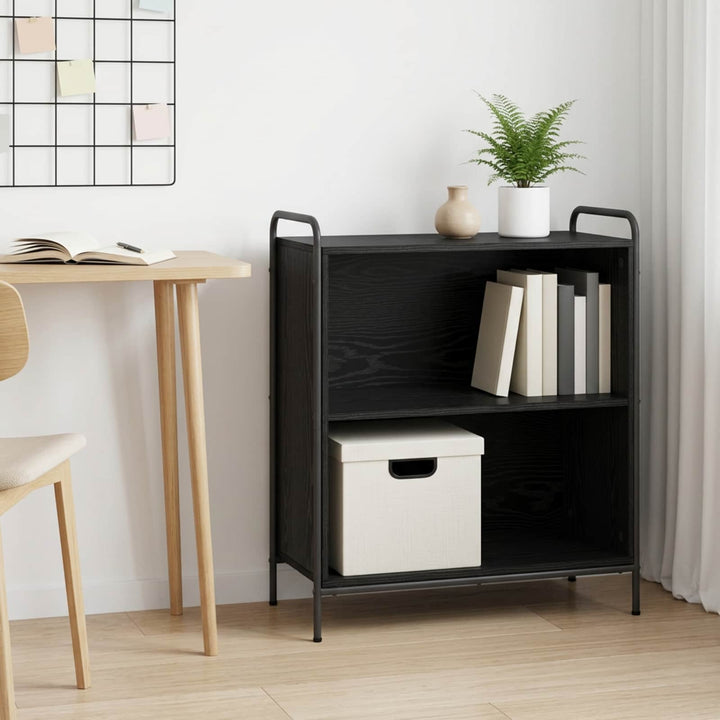 Bogskab 80 x 33 x 80 cm Konstrueret træ Sort eg