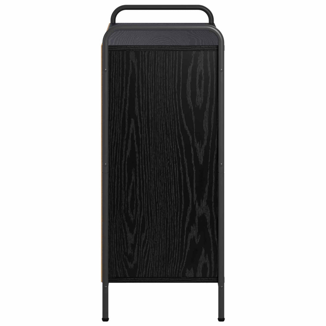 Bogskab 80 x 33 x 80 cm Konstrueret træ Sort eg
