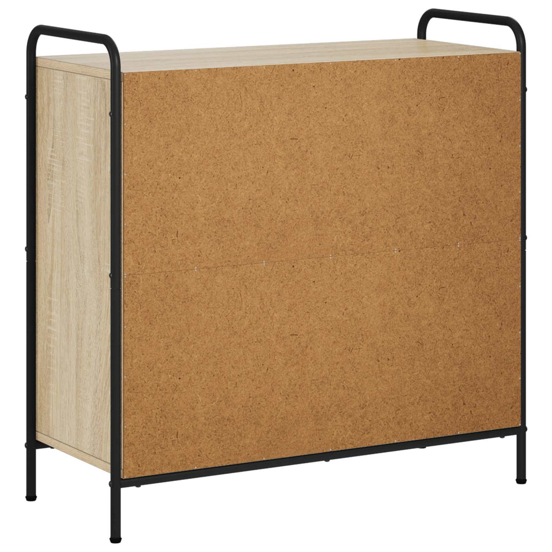 Bogskab 80 x 33 x 80 cm Konstrueret træ Sonoma-eg