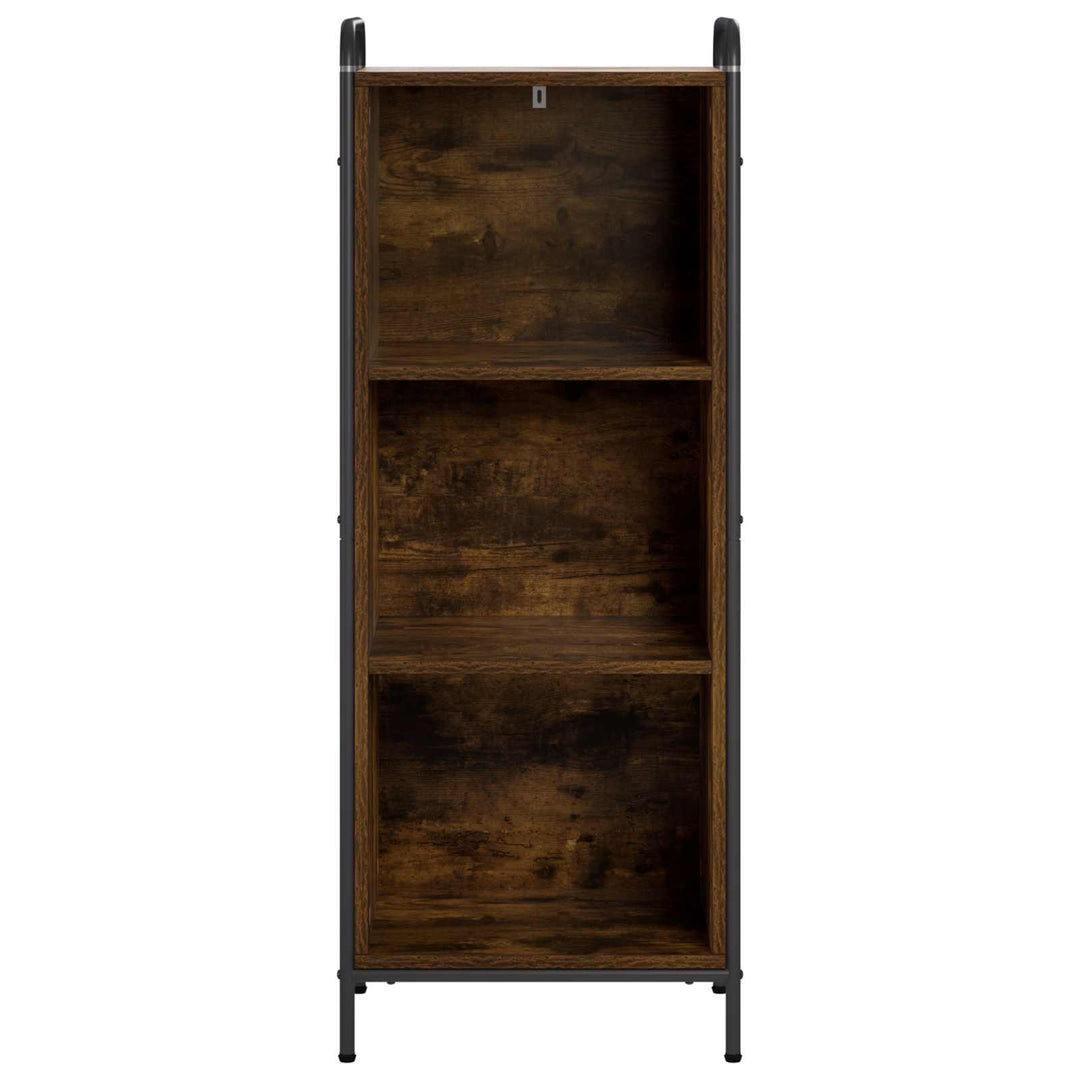 Bogskab 55,5 x 33 x 174 cm Konstrueret træ Røget eg