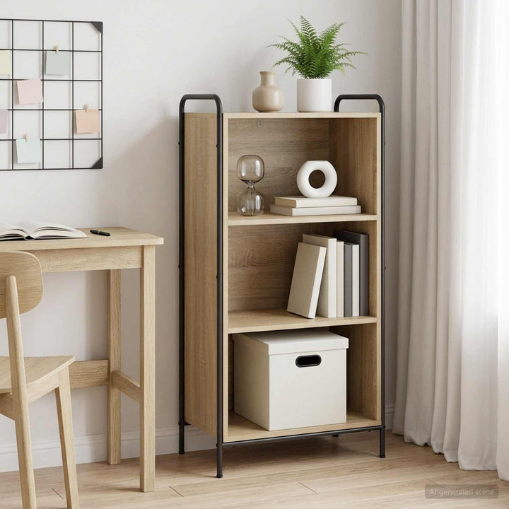 Bogskab 55,5 x 33 x 174 cm Konstrueret træ Sonoma-eg