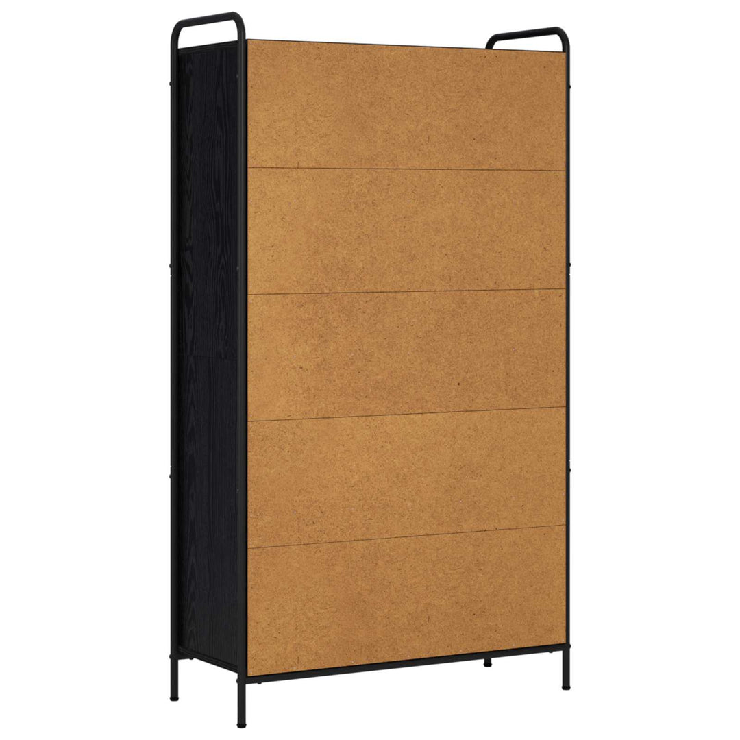 Bogskab 55,5 x 33 x 174 cm Konstrueret træ Sort eg
