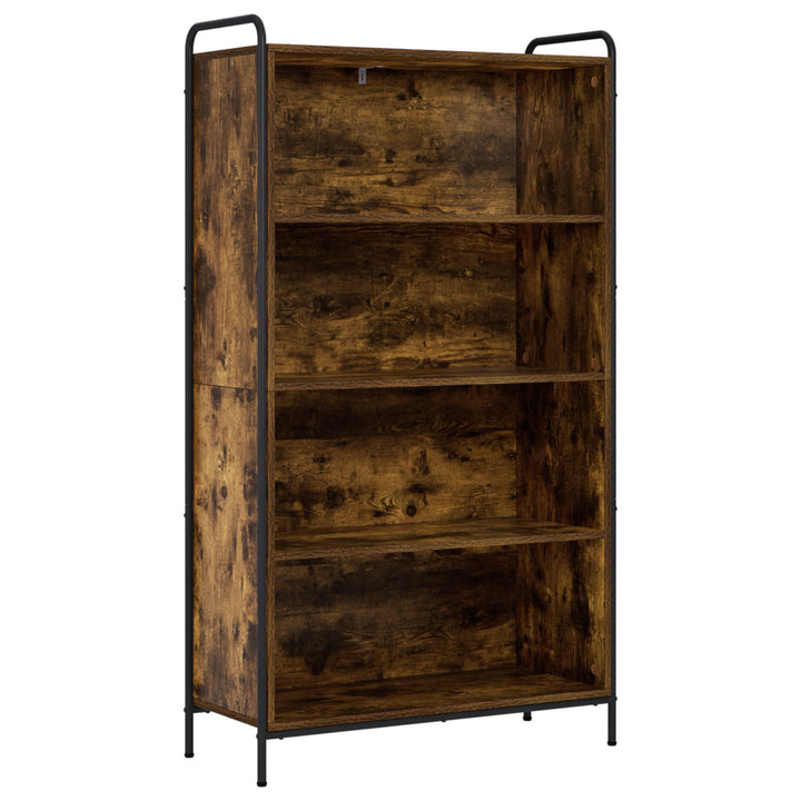 Bogskab 55,5 x 33 x 174 cm Konstrueret træ Røget eg