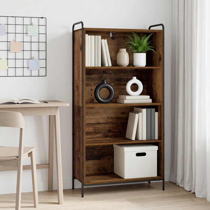 Bogskab 55,5 x 33 x 174 cm Konstrueret træ Gammelt træ