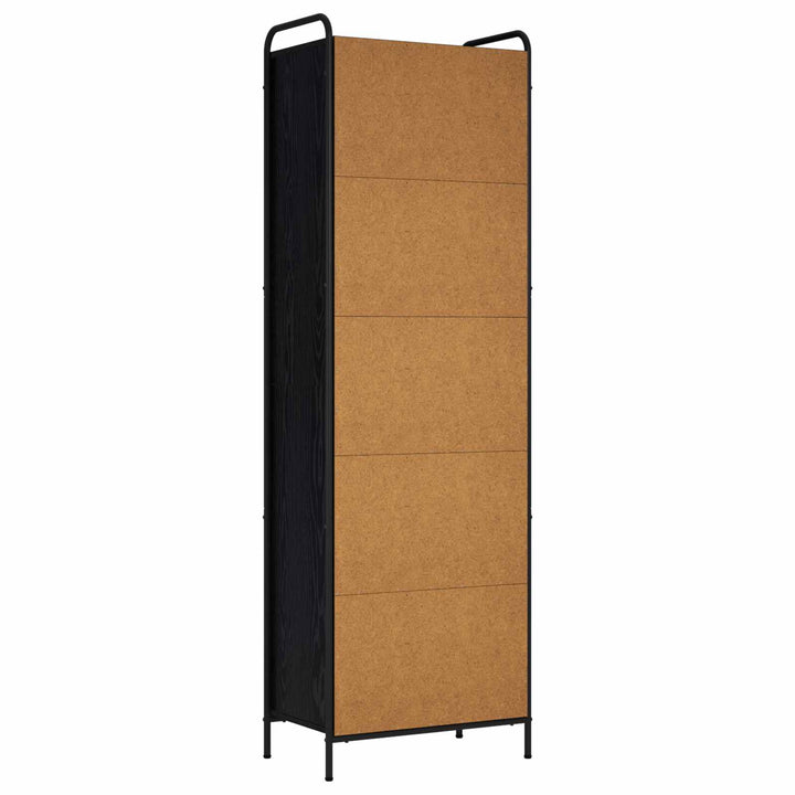 Bogskab 55,5 x 33 x 174 cm Konstrueret træ Sort eg