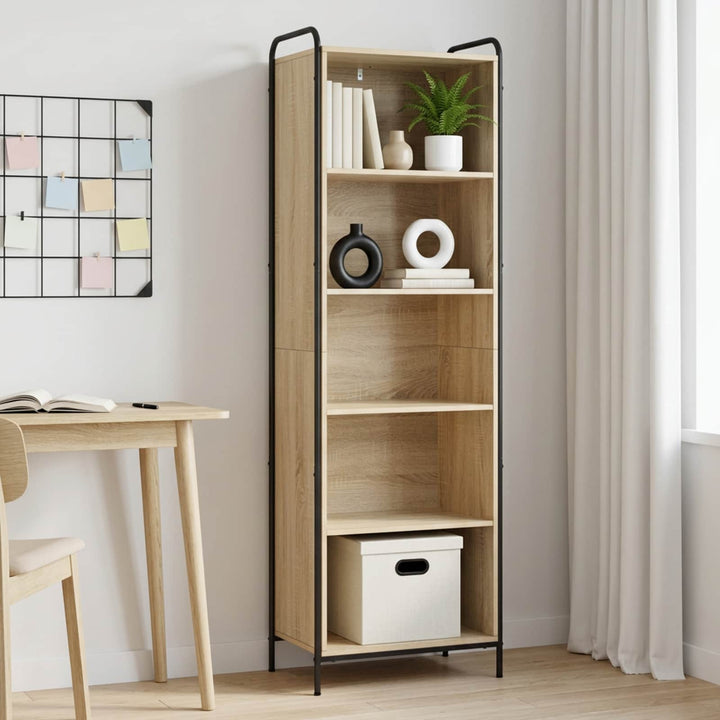 Bogskab 55,5 x 33 x 174 cm Konstrueret træ Sonoma-eg