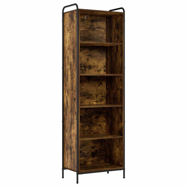 Bogskab 55,5 x 33 x 174 cm Konstrueret træ Røget eg