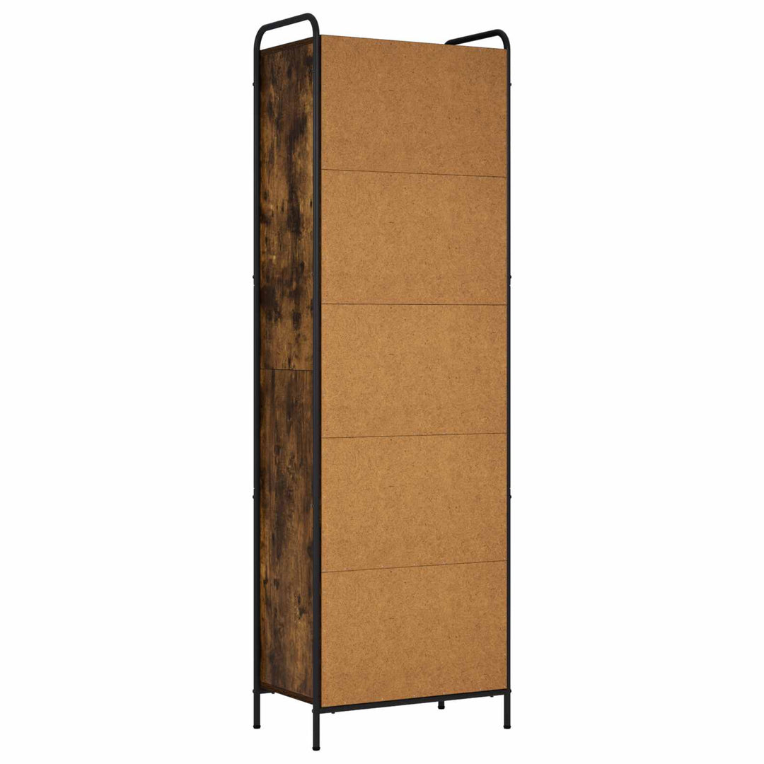 Bogskab 55,5 x 33 x 174 cm Konstrueret træ Røget eg