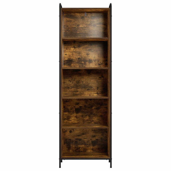 Bogskab 55,5 x 33 x 174 cm Konstrueret træ Røget eg