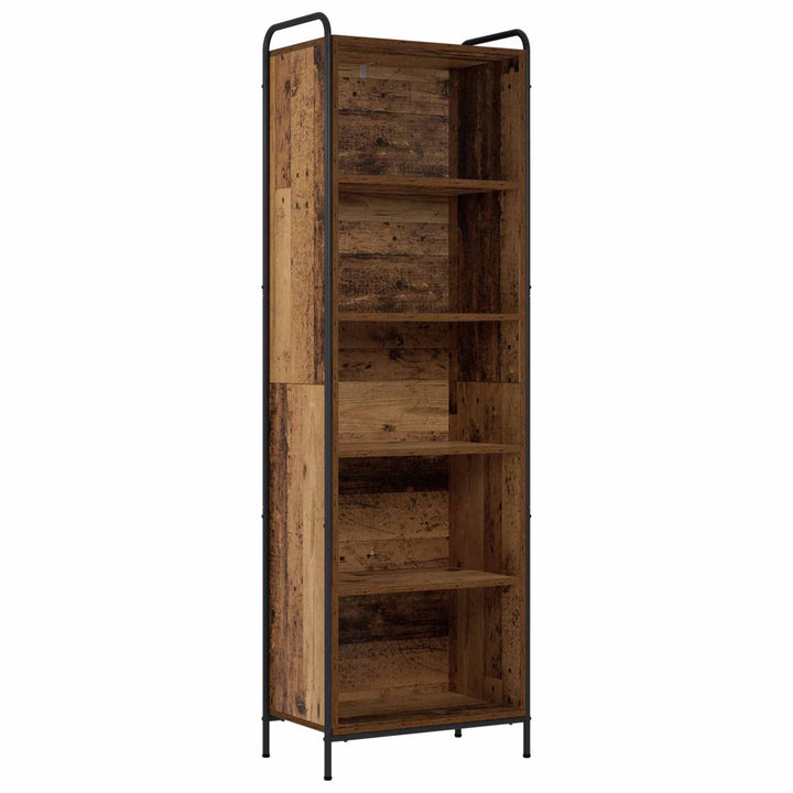 Bogskab 55,5 x 33 x 174 cm Konstrueret træ Gammelt træ