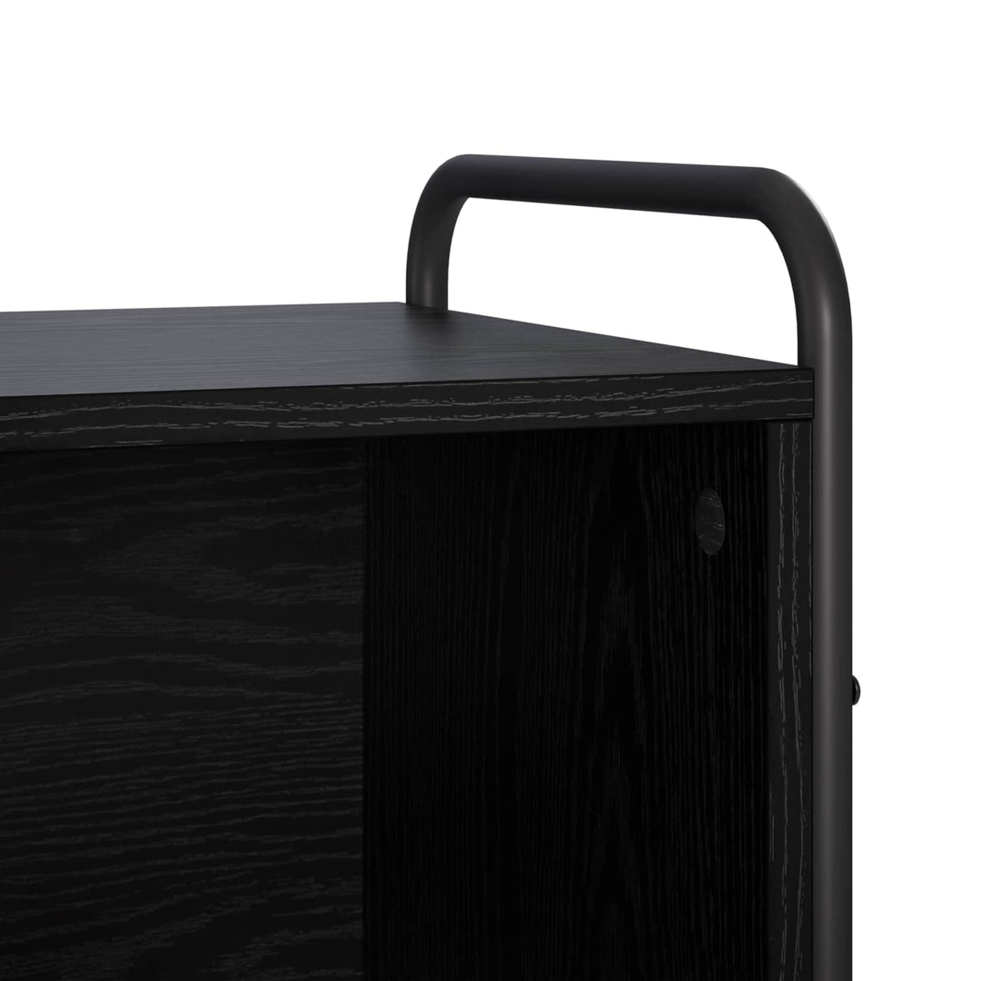 Bogskab 57 x 33 x 111 cm Konstrueret træ Sort eg