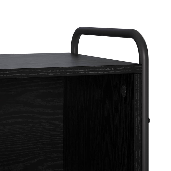Bogskab 57 x 33 x 111 cm Konstrueret træ Sort eg