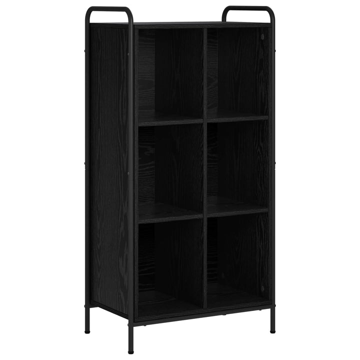 Bogskab 57 x 33 x 111 cm Konstrueret træ Sort eg