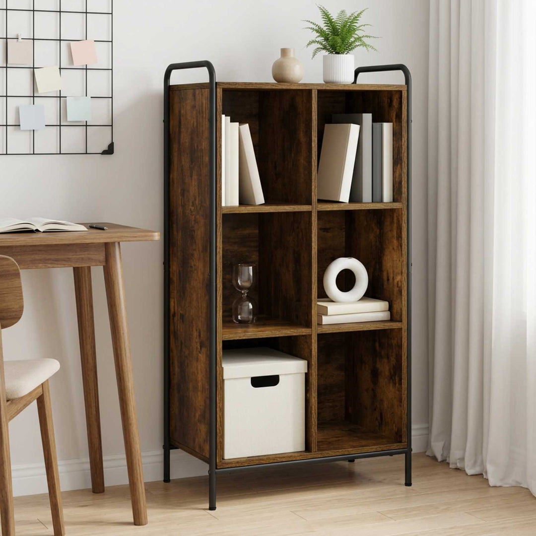 Bogskab 57 x 33 x 111 cm Konstrueret træ Røget eg