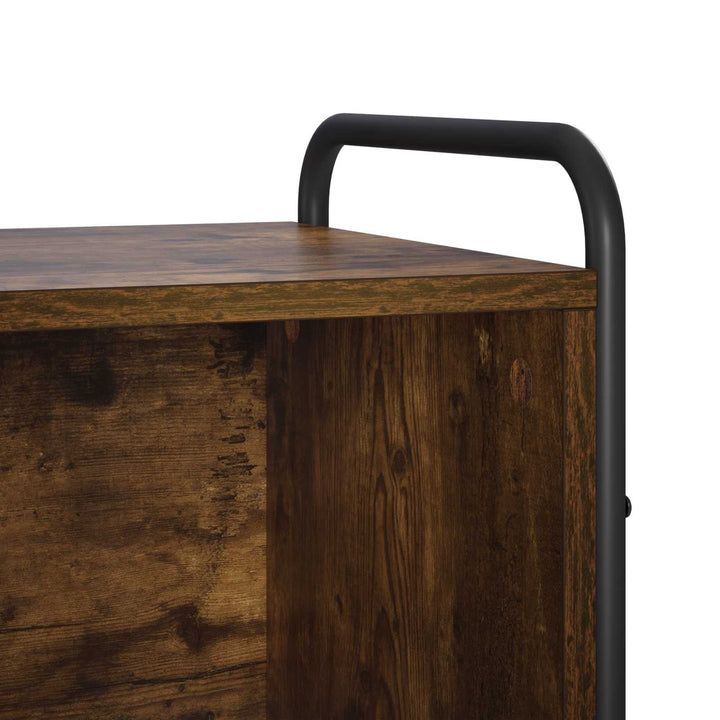 Bogskab 57 x 33 x 111 cm Konstrueret træ Røget eg