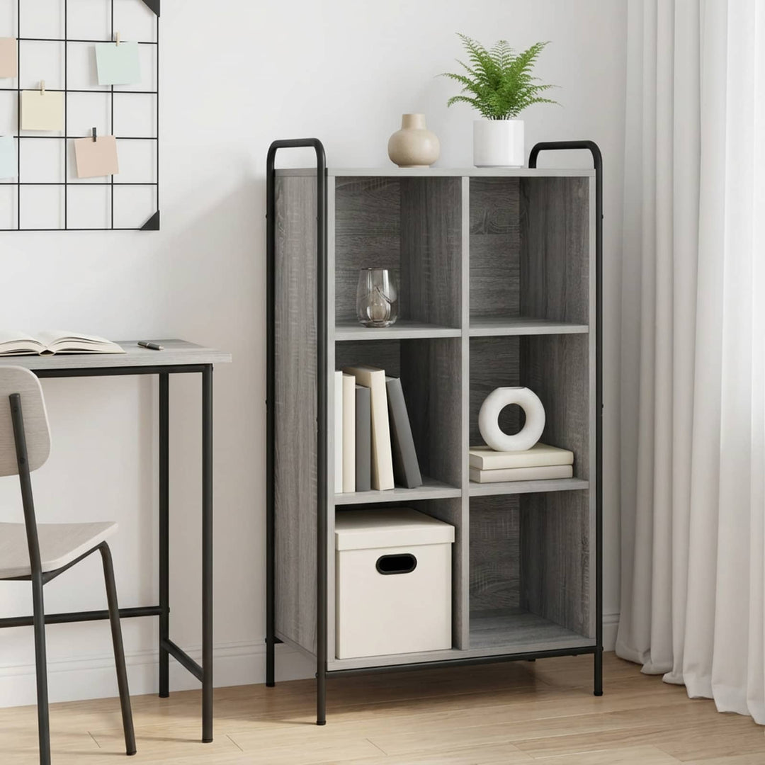 Bogskab 57 x 33 x 111 cm Konstrueret træ Grå Sonoma