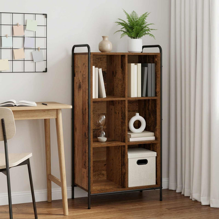 Bogskab 57 x 33 x 111 cm Konstrueret træ Gammelt træ