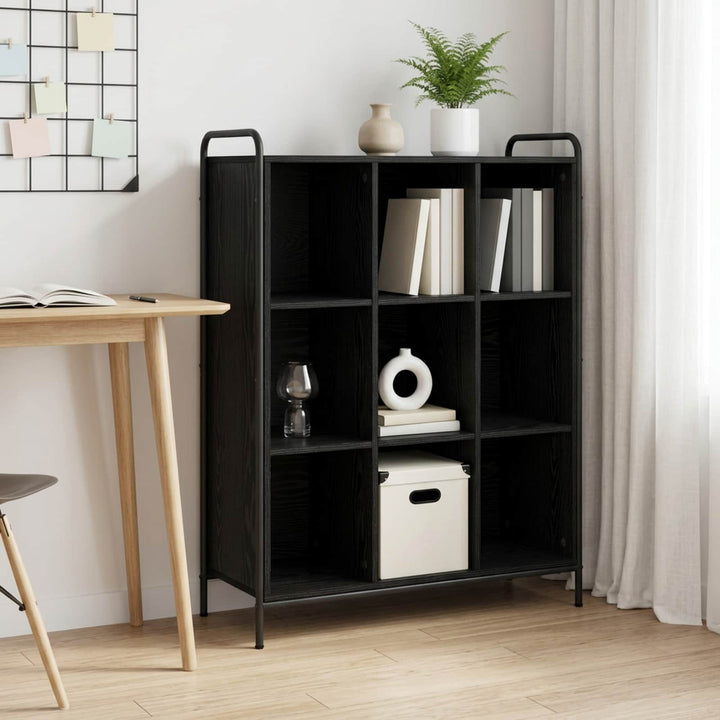 Bogskab 57 x 33 x 111 cm Konstrueret træ Sort eg