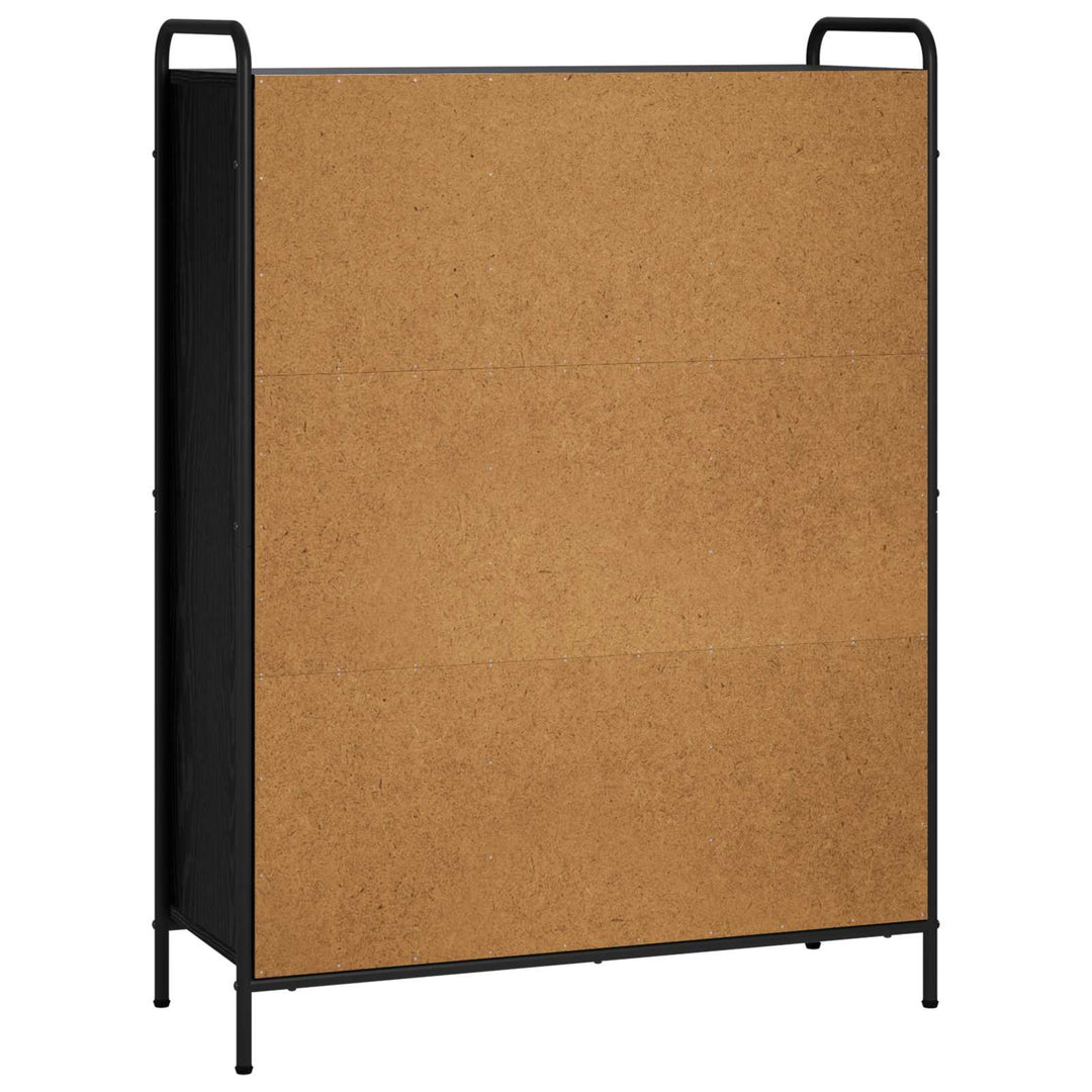 Bogskab 57 x 33 x 111 cm Konstrueret træ Sort eg