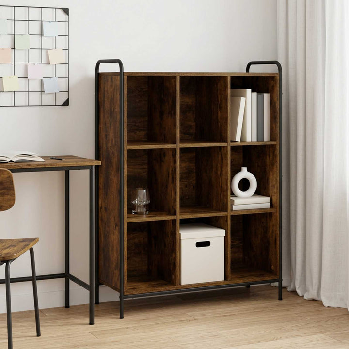 Bogskab 57 x 33 x 111 cm Konstrueret træ Røget eg