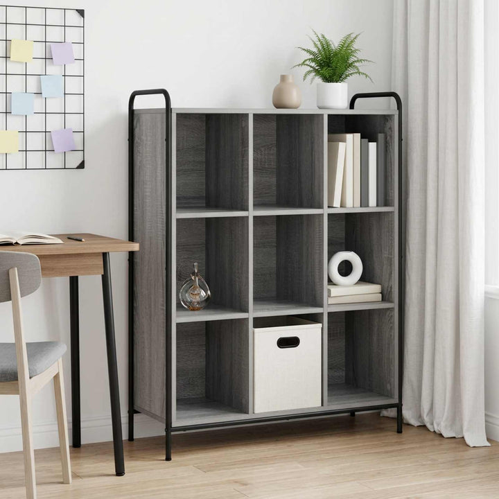 Bogskab 57 x 33 x 111 cm Konstrueret træ Grå Sonoma