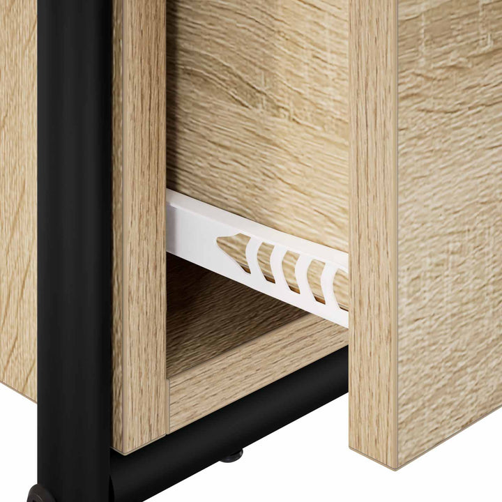 Konsolbord Sonoma-eg 90 x 33 x 80,5 cm Konstrueret træ