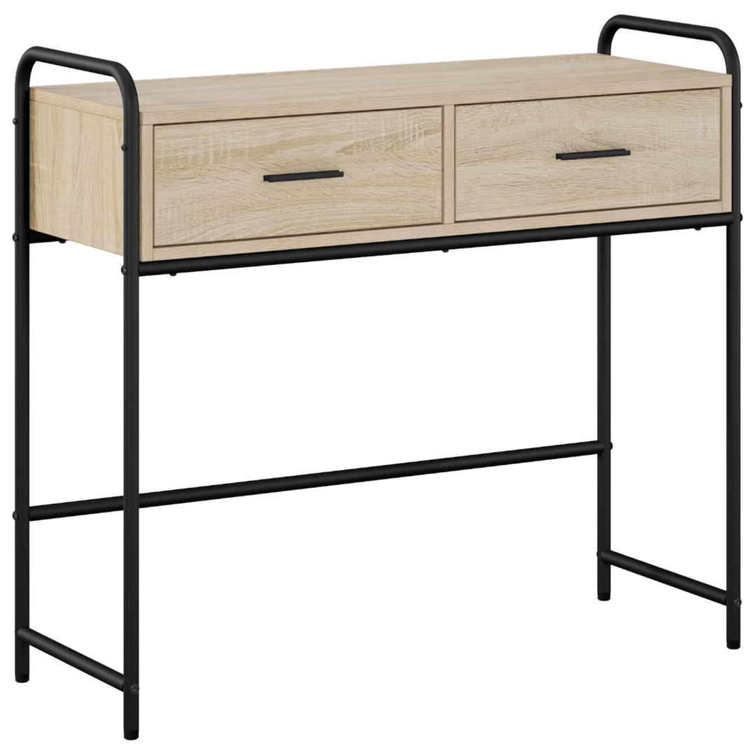 Konsolbord Sonoma-eg 90 x 33 x 80,5 cm Konstrueret træ