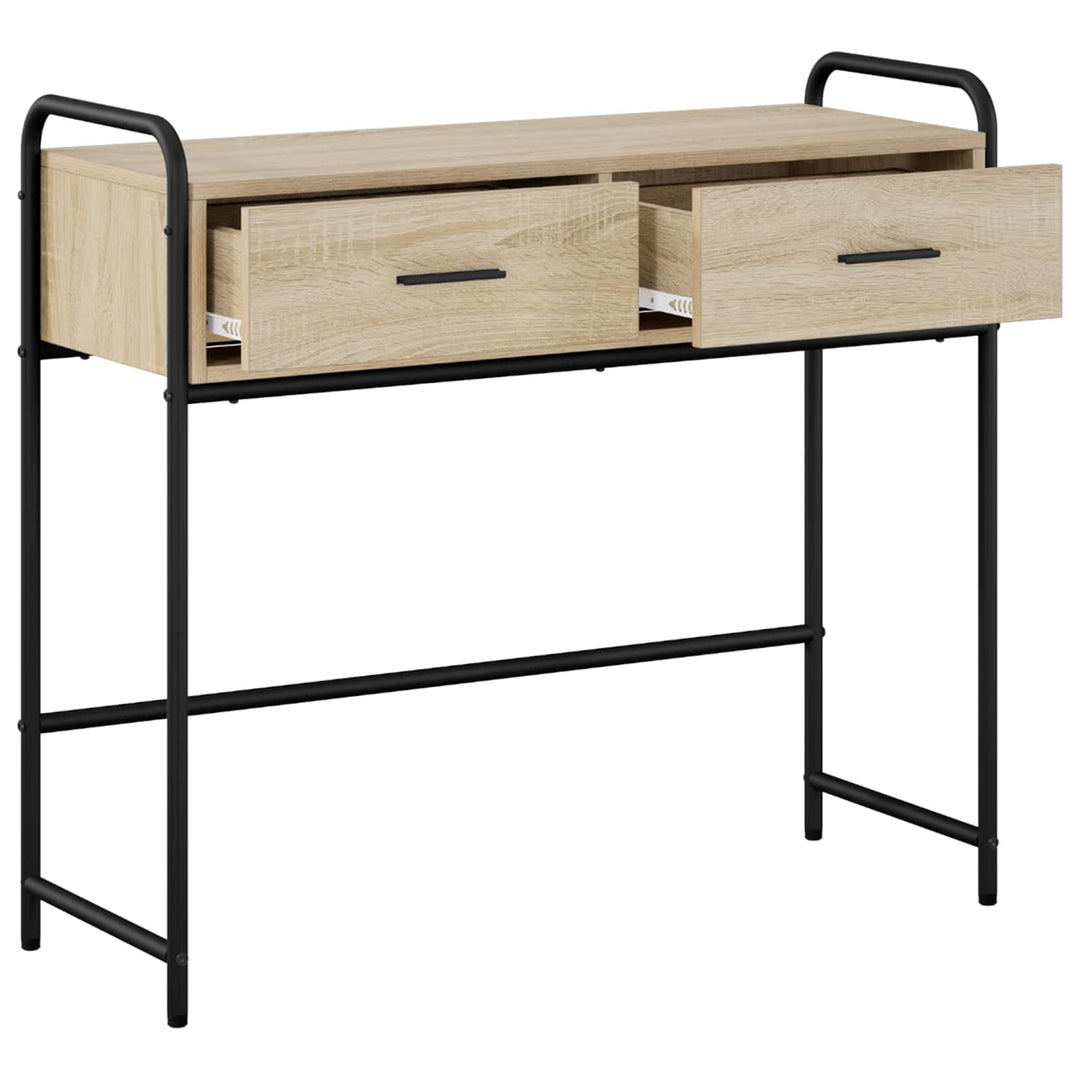 Konsolbord Sonoma-eg 90 x 33 x 80,5 cm Konstrueret træ