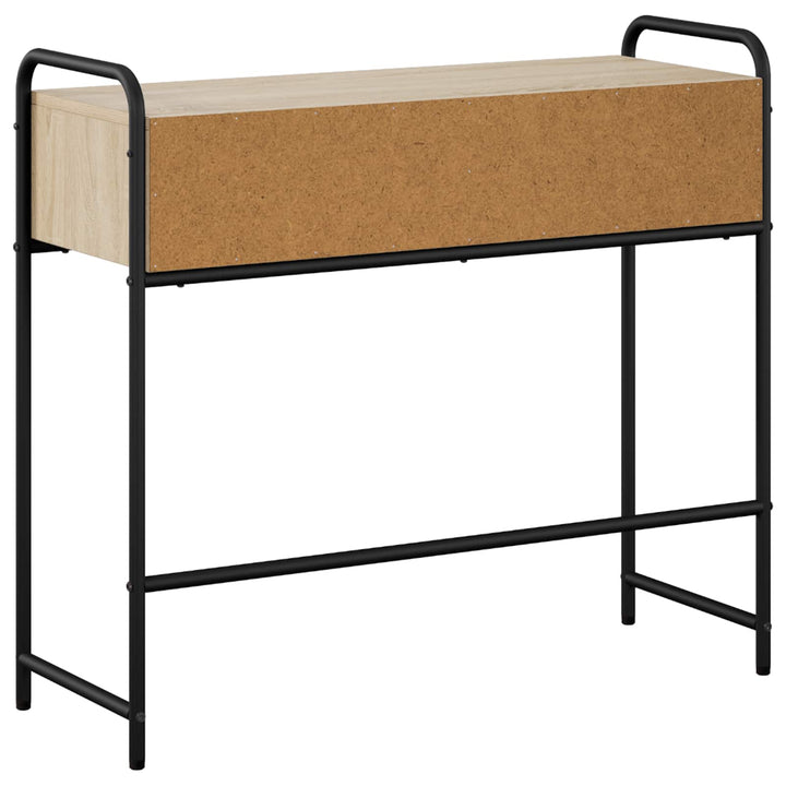 Konsolbord Sonoma-eg 90 x 33 x 80,5 cm Konstrueret træ