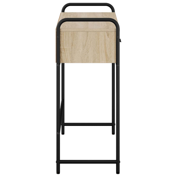 Konsolbord Sonoma-eg 90 x 33 x 80,5 cm Konstrueret træ