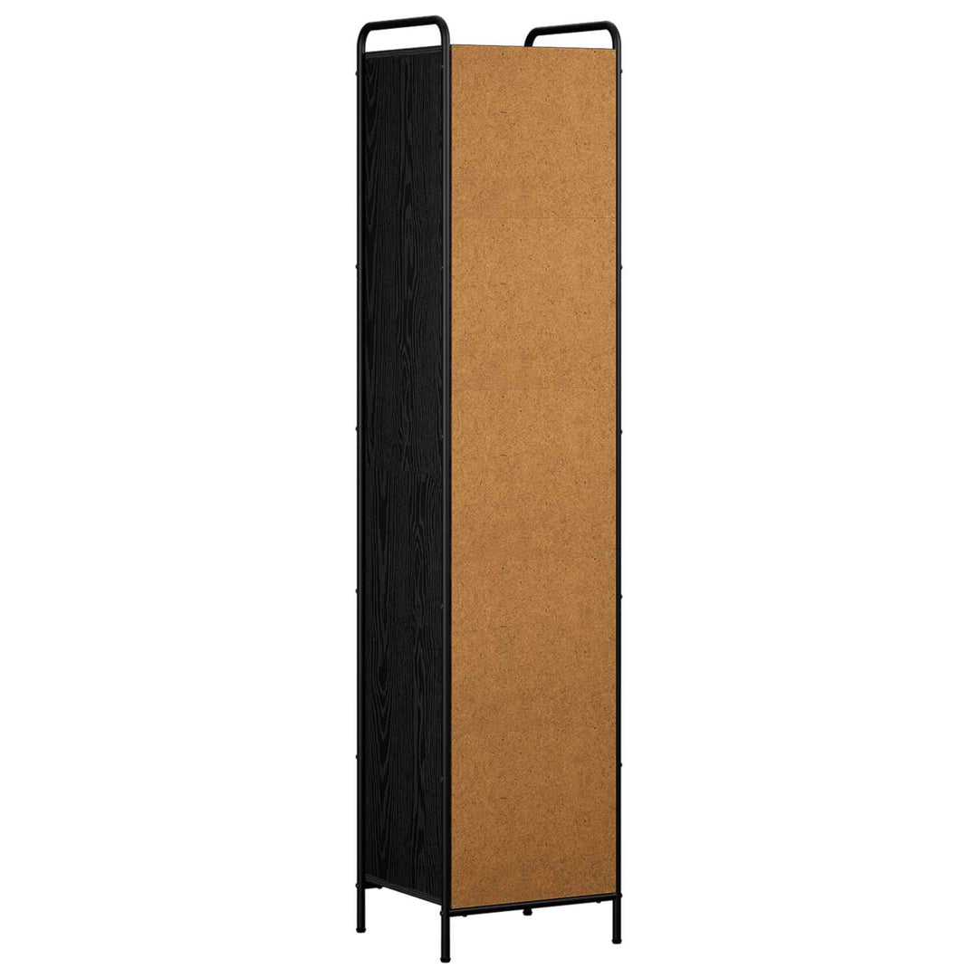 Badeværelsesskab Sort eg 46 x 36 x 181 cm Konstrueret træ
