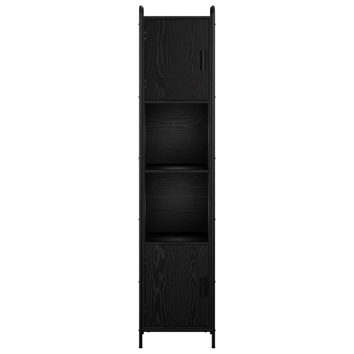 Badeværelsesskab Sort eg 46 x 36 x 181 cm Konstrueret træ