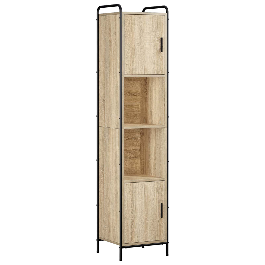 Badeværelsesskab Sonoma-eg 46 x 36 x 181 cm Konstrueret træ