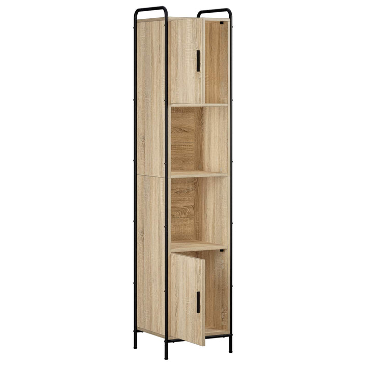 Badeværelsesskab Sonoma-eg 46 x 36 x 181 cm Konstrueret træ