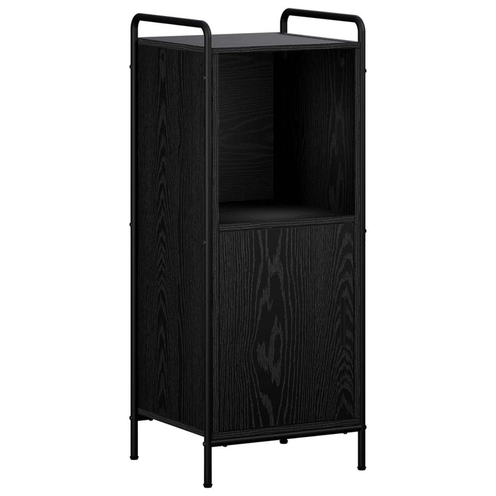 Badeværelsesskab Sort eg 40 x 36 x 99,5 cm Konstrueret træ
