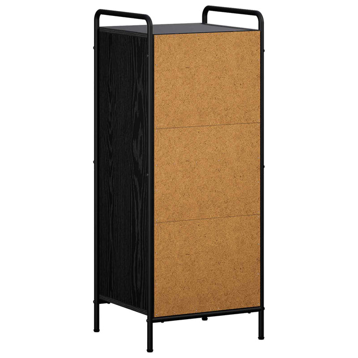 Badeværelsesskab Sort eg 40 x 36 x 99,5 cm Konstrueret træ