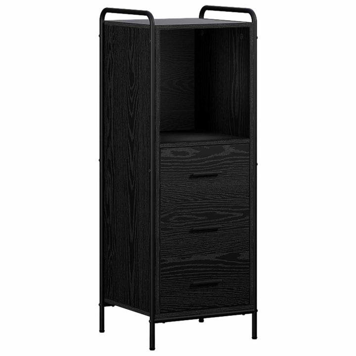 Badeværelsesskab Sort eg 40 x 36 x 109,5 cm Konstrueret træ