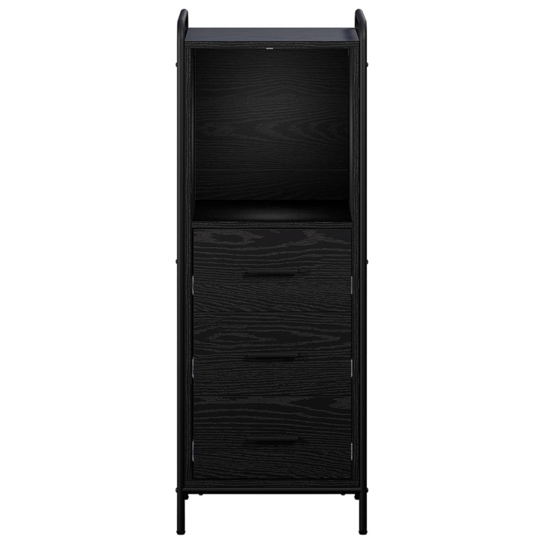 Badeværelsesskab Sort eg 40 x 36 x 109,5 cm Konstrueret træ