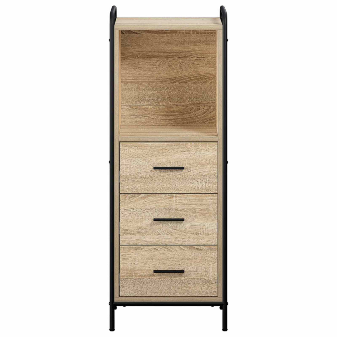 Badeværelsesskab Sonoma-eg 40 x 36 x 109,5 cm Konstrueret træ
