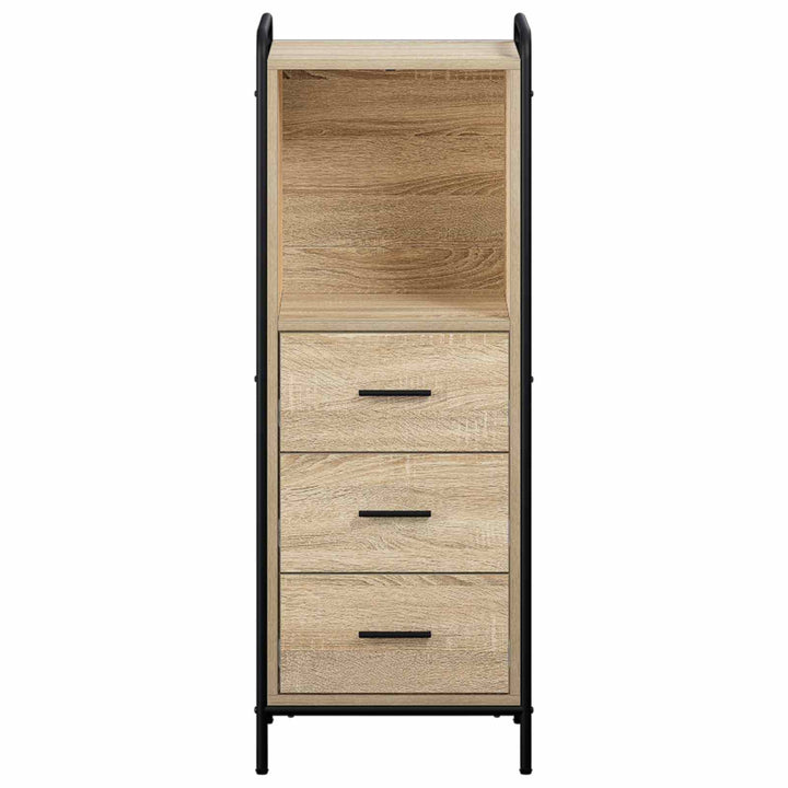 Badeværelsesskab Sonoma-eg 40 x 36 x 109,5 cm Konstrueret træ