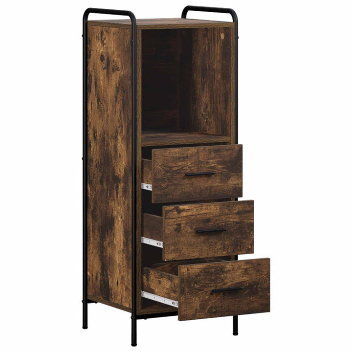 Badeværelsesskab Røget eg 40 x 36 x 109,5 cm Konstrueret træ
