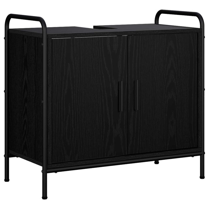 Badeværelsesskab Sort eg 65,5 x 34 x 61 cm Konstrueret træ
