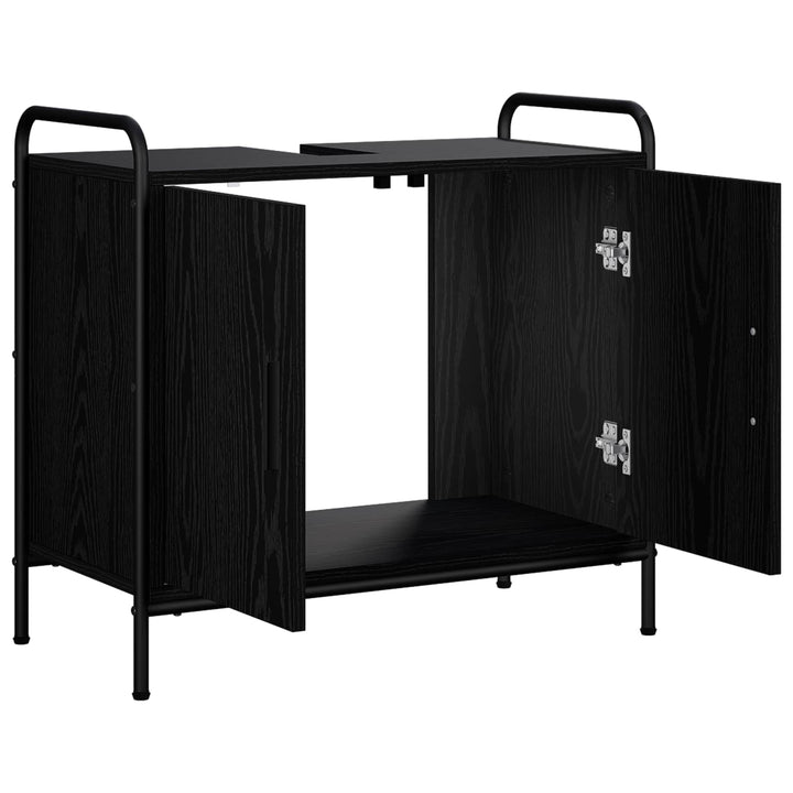 Badeværelsesskab Sort eg 65,5 x 34 x 61 cm Konstrueret træ