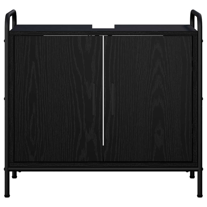 Badeværelsesskab Sort eg 65,5 x 34 x 61 cm Konstrueret træ