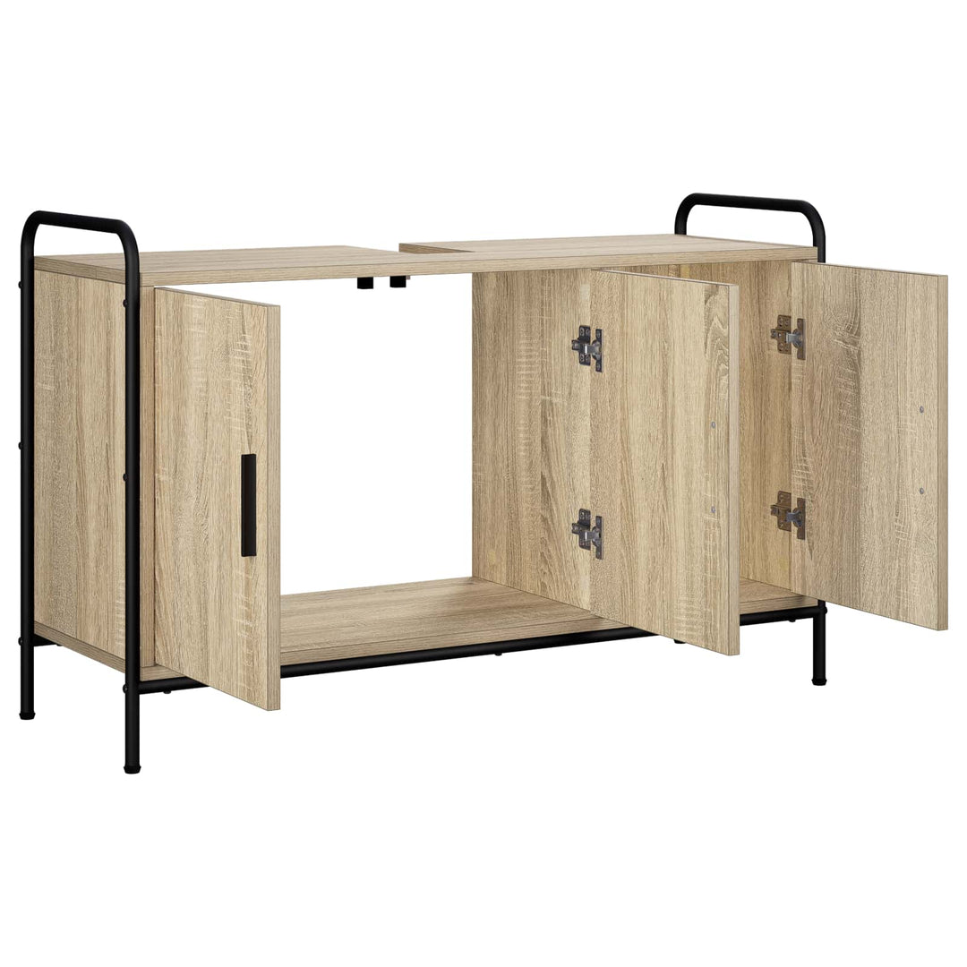 Badeværelsesskab Sonoma-eg 95 x 34 x 61 cm Konstrueret træ