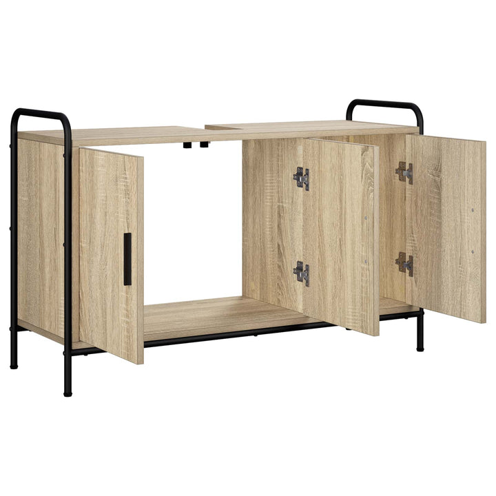 Badeværelsesskab Sonoma-eg 95 x 34 x 61 cm Konstrueret træ