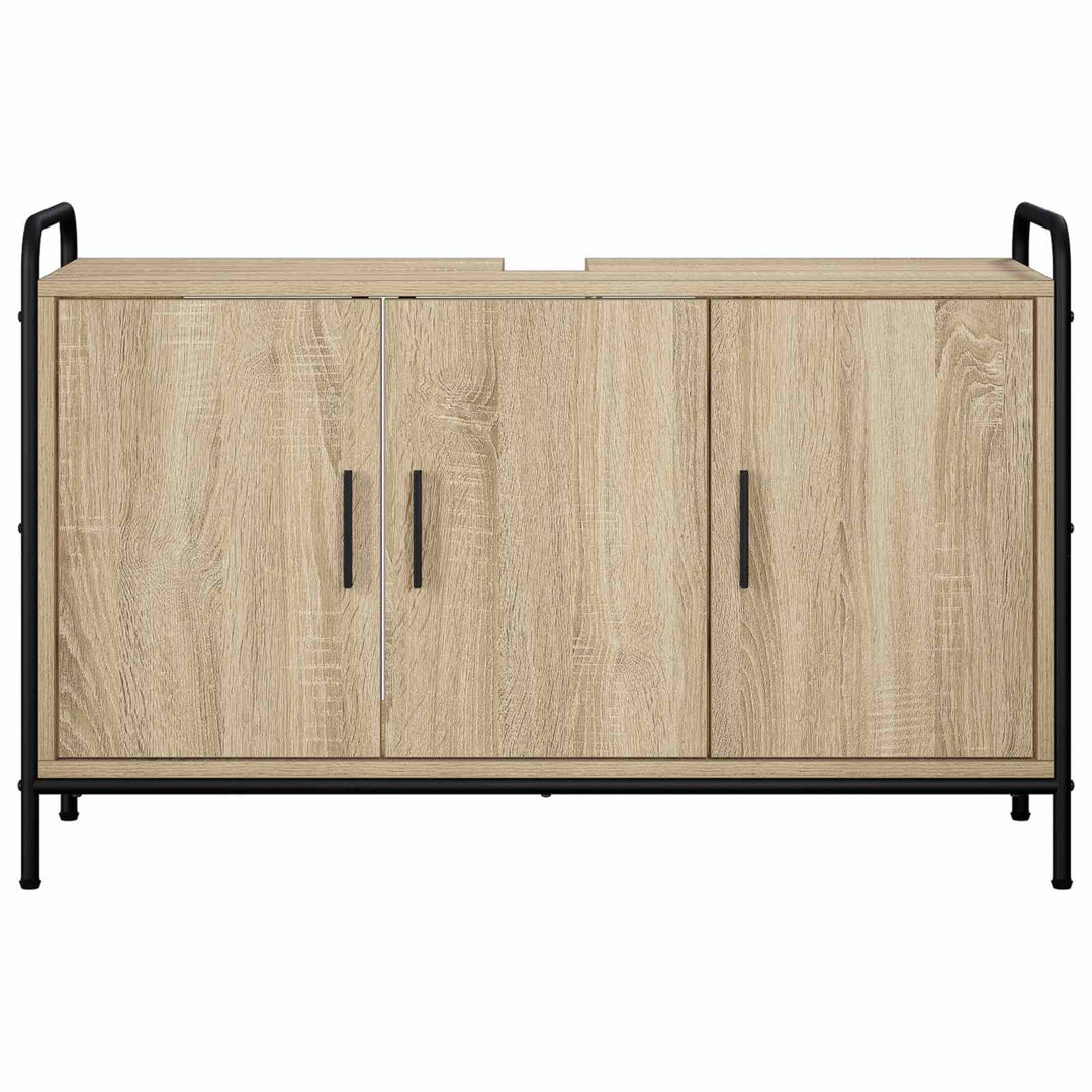 Badeværelsesskab Sonoma-eg 95 x 34 x 61 cm Konstrueret træ