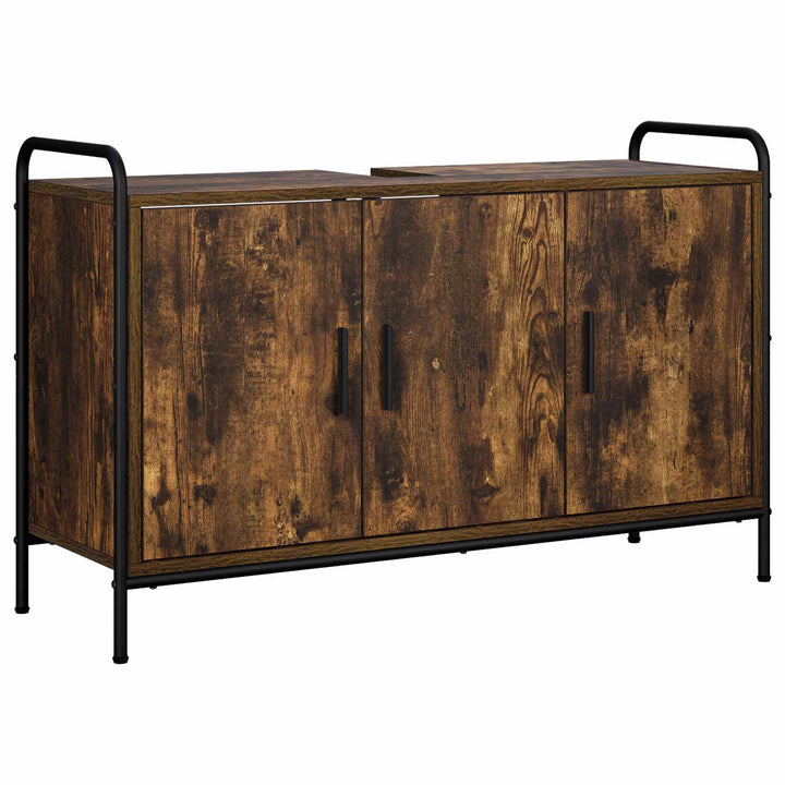 Badeværelsesskab Røget eg 95 x 34 x 61 cm Konstrueret træ
