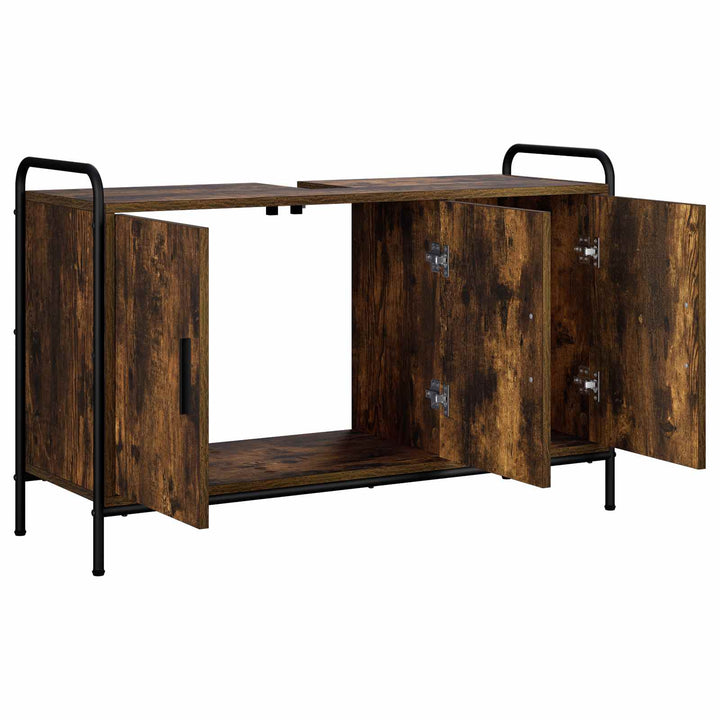 Badeværelsesskab Røget eg 95 x 34 x 61 cm Konstrueret træ