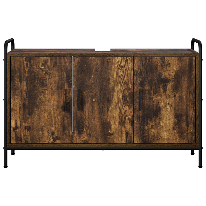 Badeværelsesskab Røget eg 95 x 34 x 61 cm Konstrueret træ